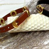 دستبند مینیمال چرم کمربندی زنانه طرح Gucci(گوچی) و Fenfi(فندی)