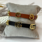 دستبند مینیمال چرم کمربندی زنانه طرح Gucci(گوچی) و Fenfi(فندی)