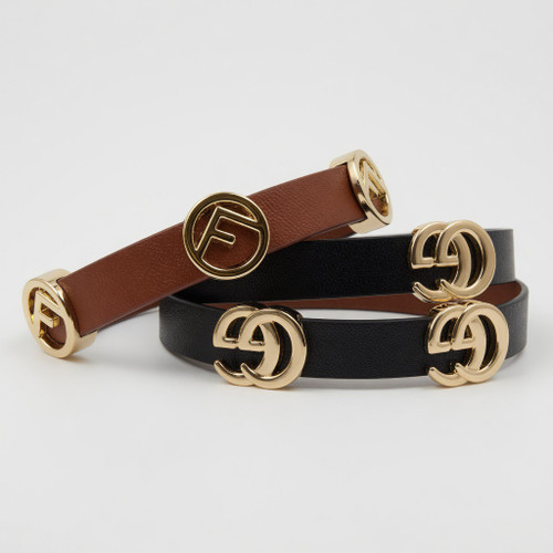دستبند مینیمال چرم کمربندی زنانه طرح Gucci(گوچی) و Fenfi(فندی)